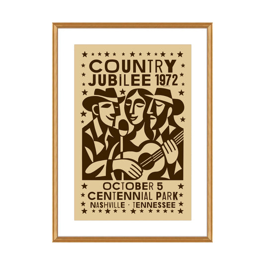 Country Jubilee 1972 Nashville Poster Print