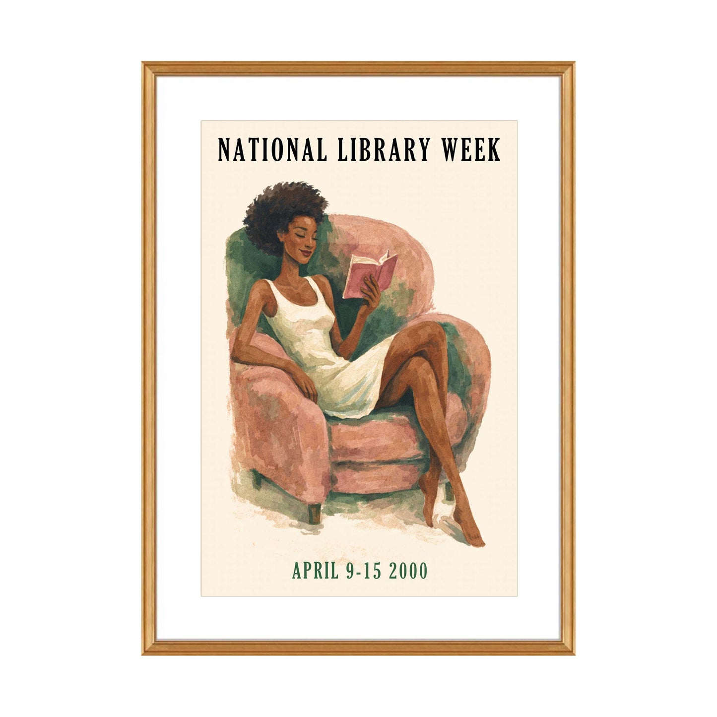 National Library Week Reading Poster Print