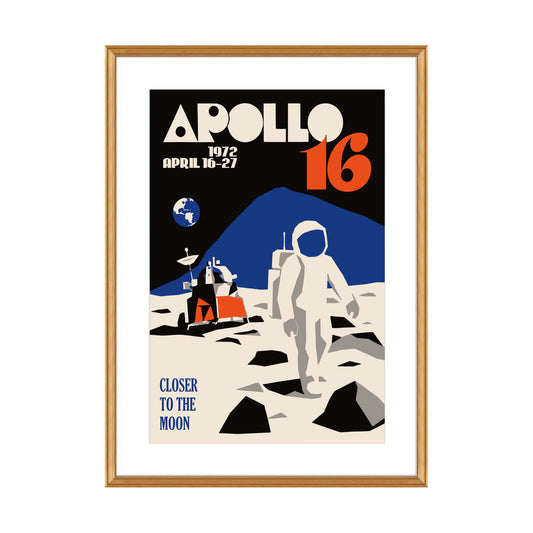 Apollo 16 Mission Poster Print