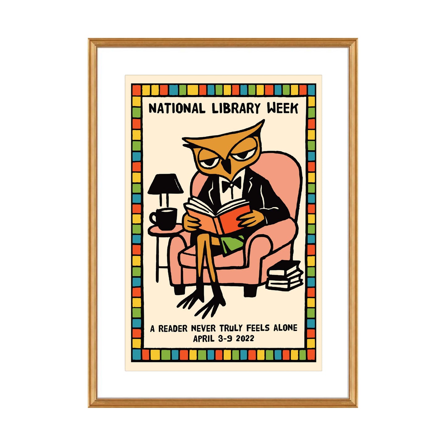 National Library Week Owl Poster