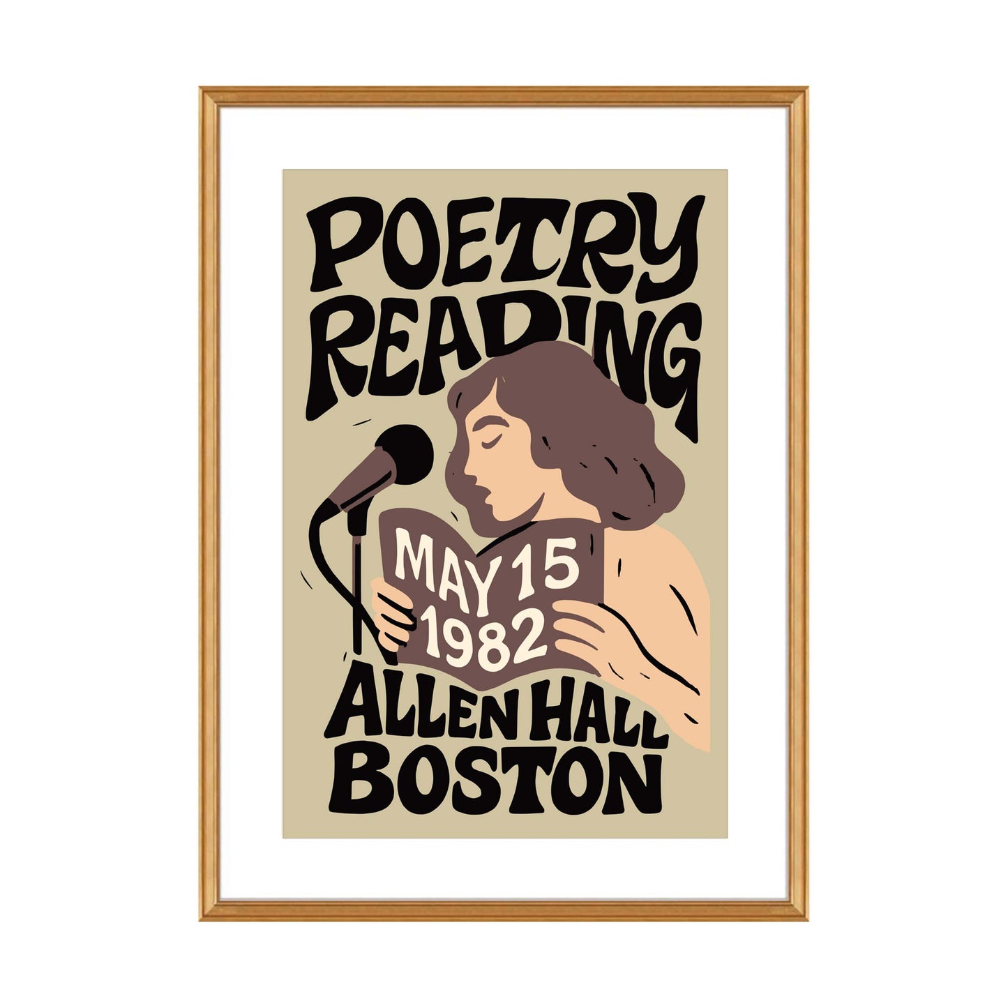 Poetry Reading Vintage Poster Art Print