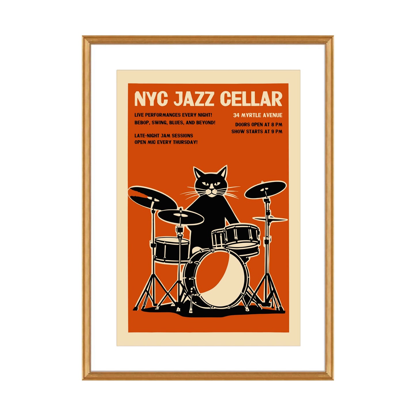 NYC Jazz Cellar Poster Print