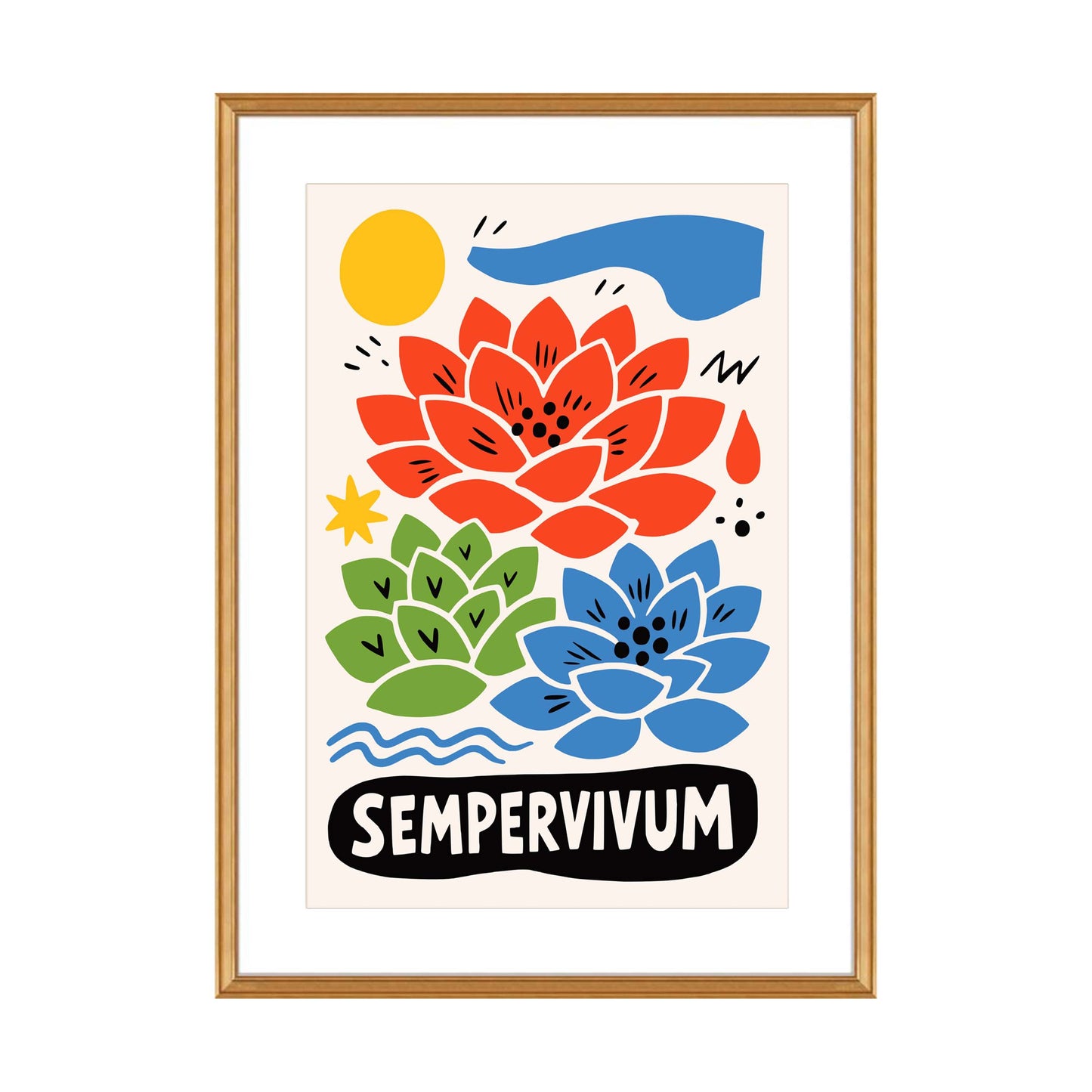 Sempervivum Botanical Poster Art Print