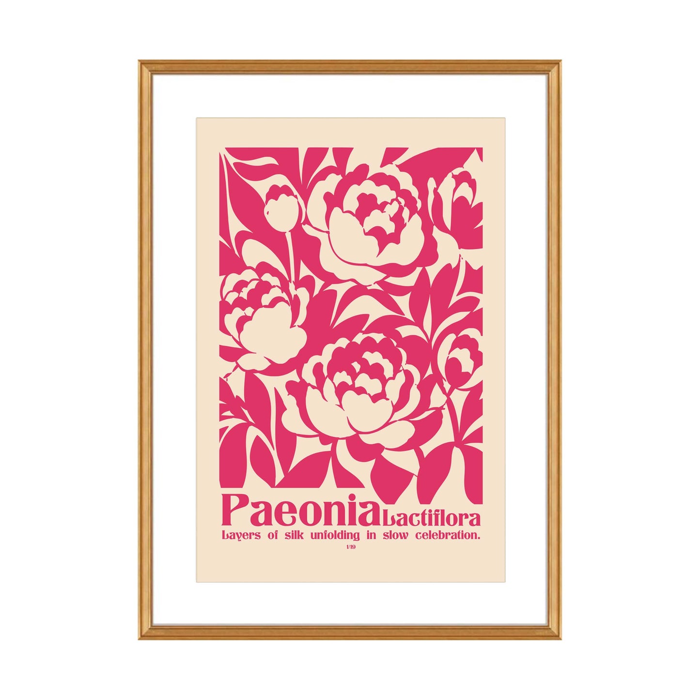 Pink Peony Botanical Art Print