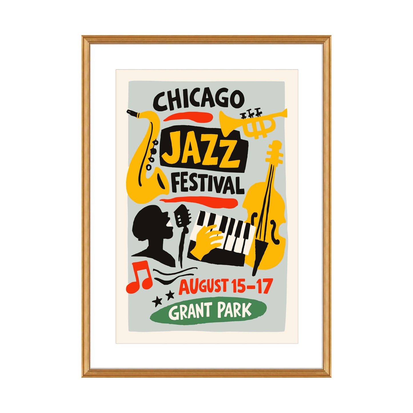 Chicago Jazz Festival Poster Print