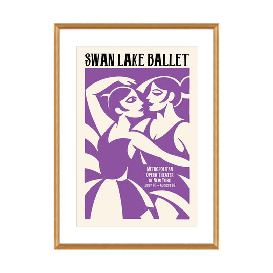 Swan Lake Ballet Purple Poster Art Print