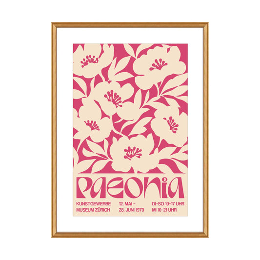 Peonia Floral Poster Wall Print