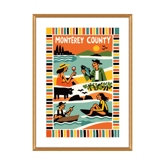 Monterey County Travel Poster Print