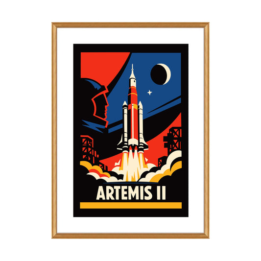 Artemis II Rocket Launch Poster