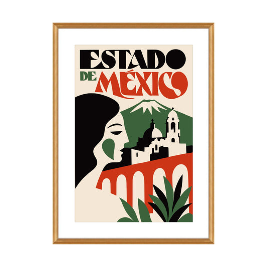 Estado De Mexico Travel Poster Living Room