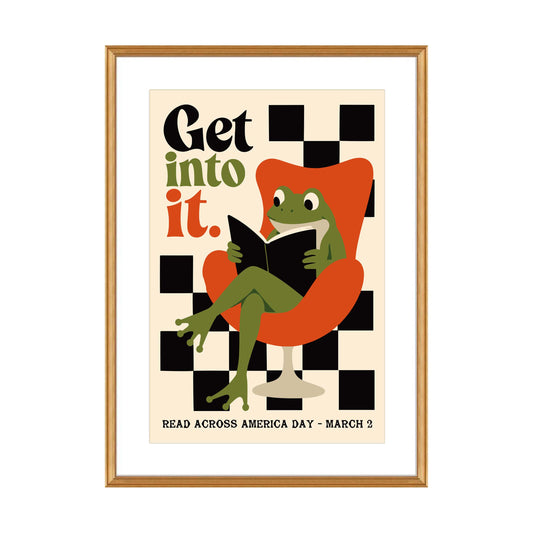 Get Into It Frog Reading Poster