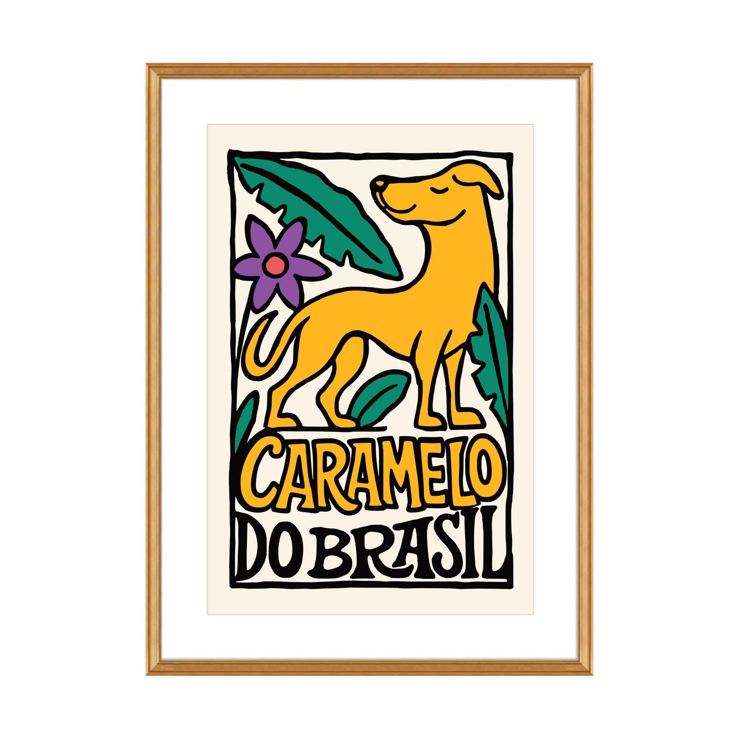 Caramelo Do Brasil Vintage Dog Poster