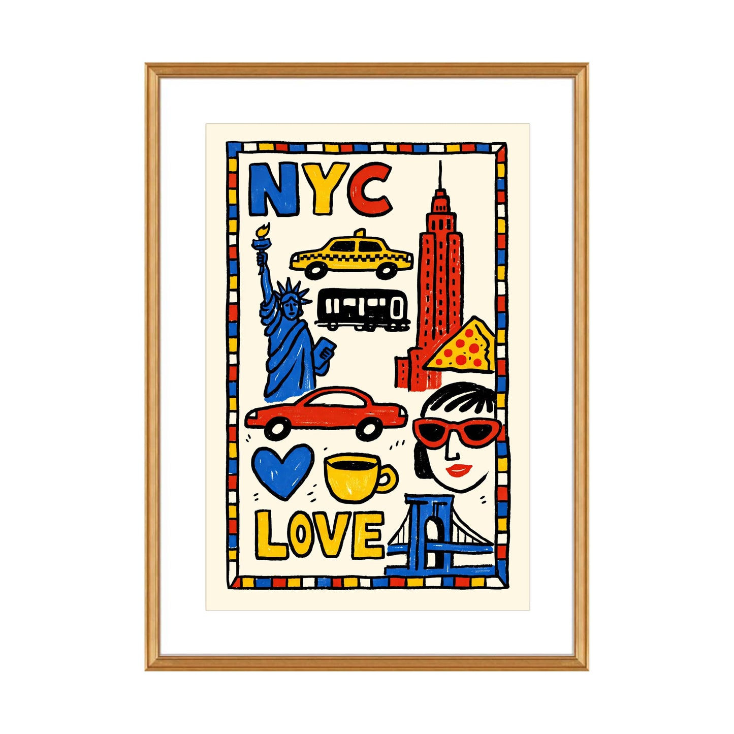 NYC Love Travel Poster Print