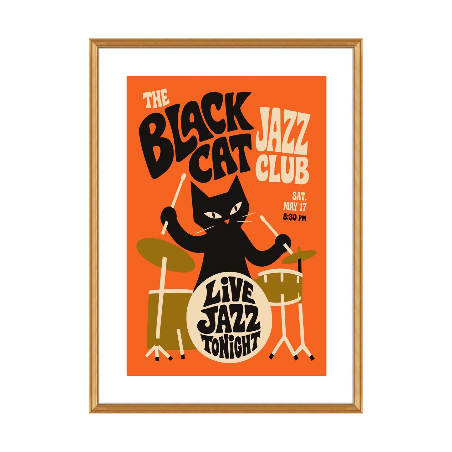Black Cat Jazz Club Poster