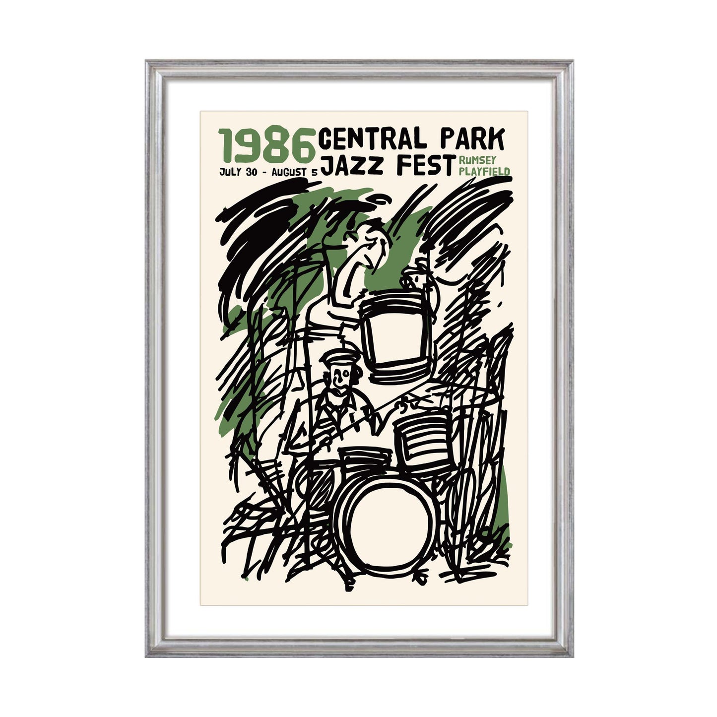 1986 Central Park Jazz Festival Poster