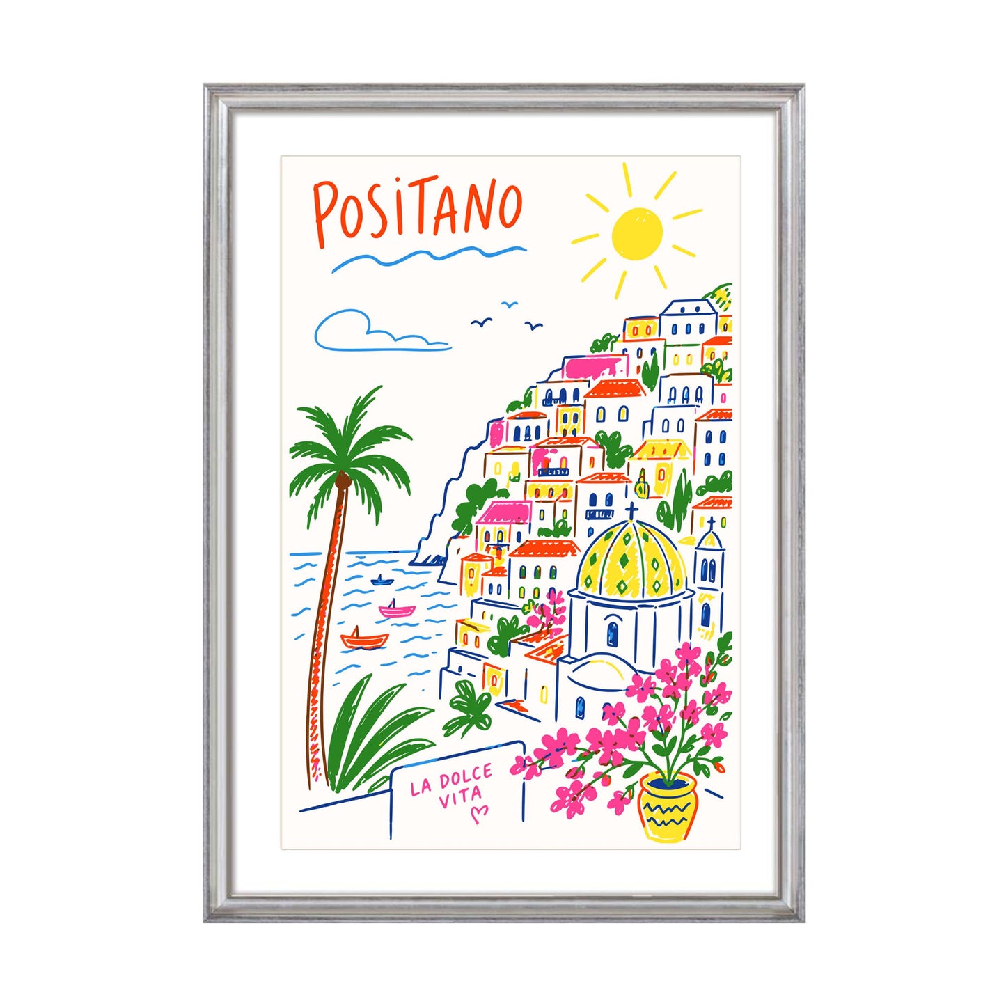 Positano Amalfi Coast Travel Print