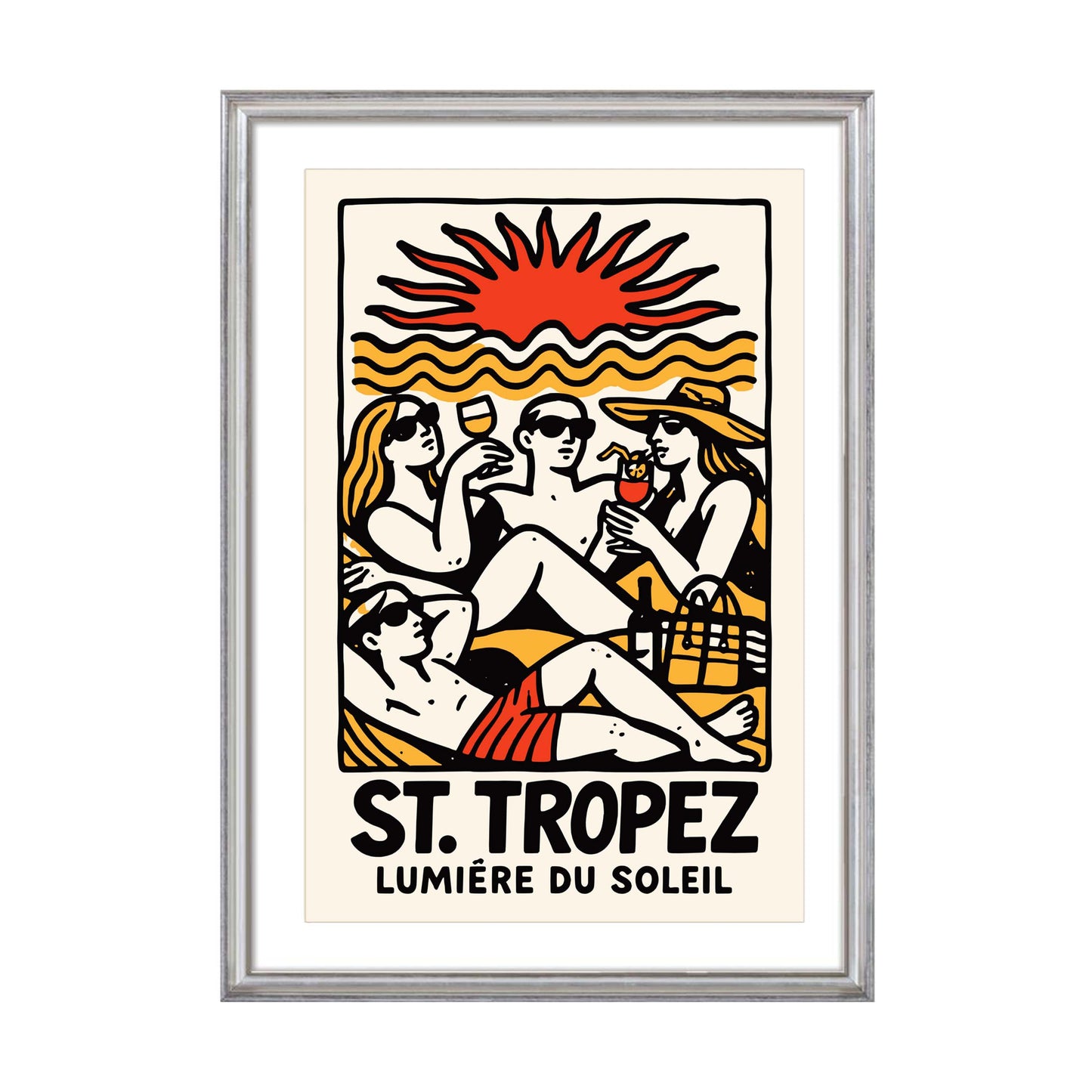 St. Tropez Summer Beach Poster Wall Art