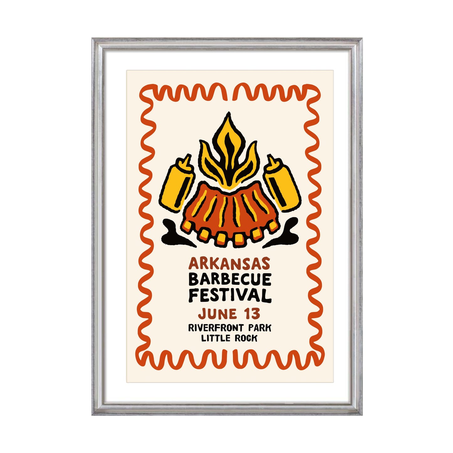 Arkansas BBQ Festival Poster Wall Art