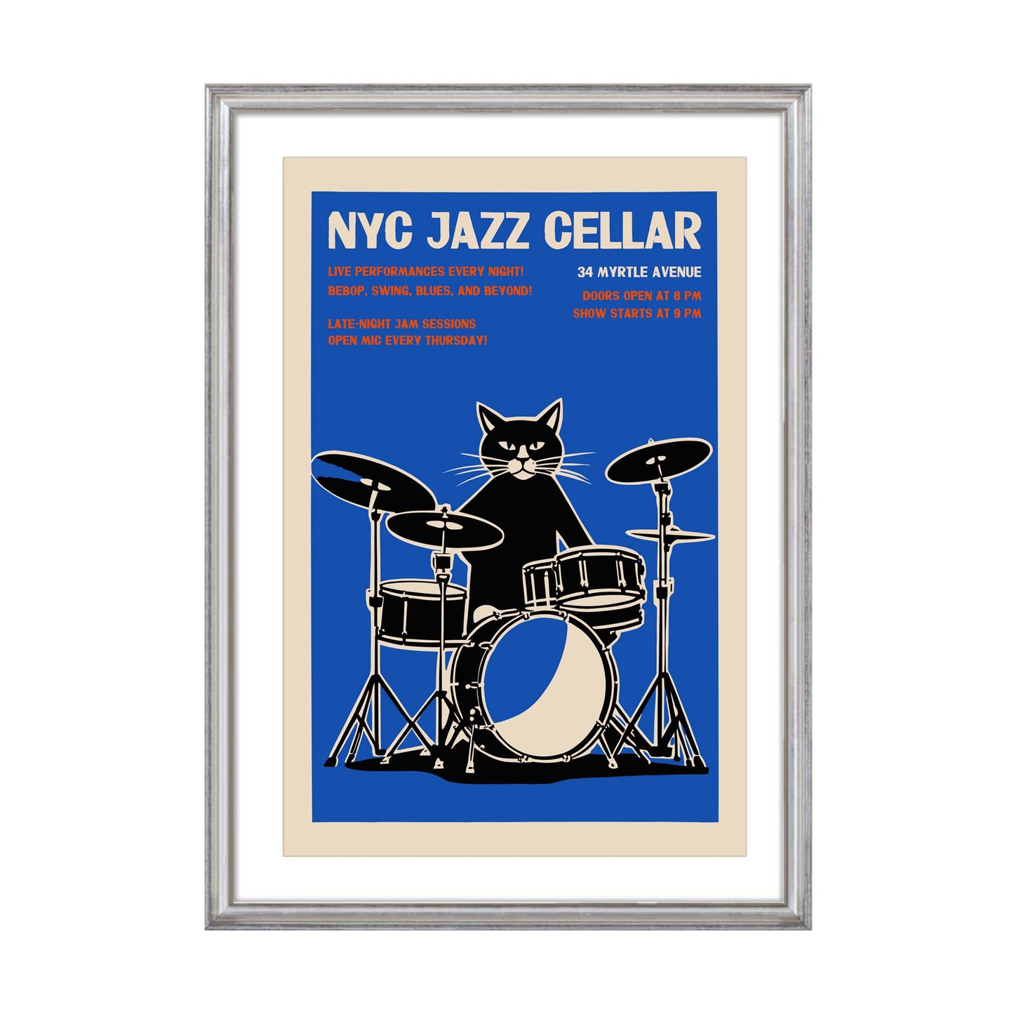 NYC Jazz Cellar Poster Print