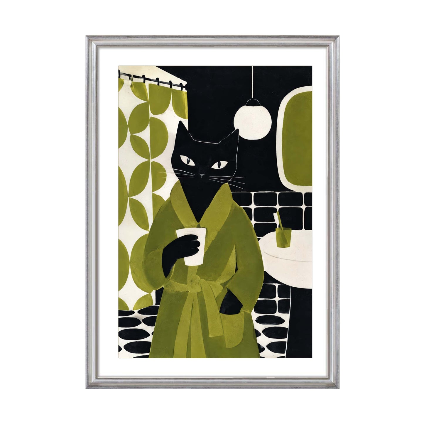 Bathroom Cat Wall Art