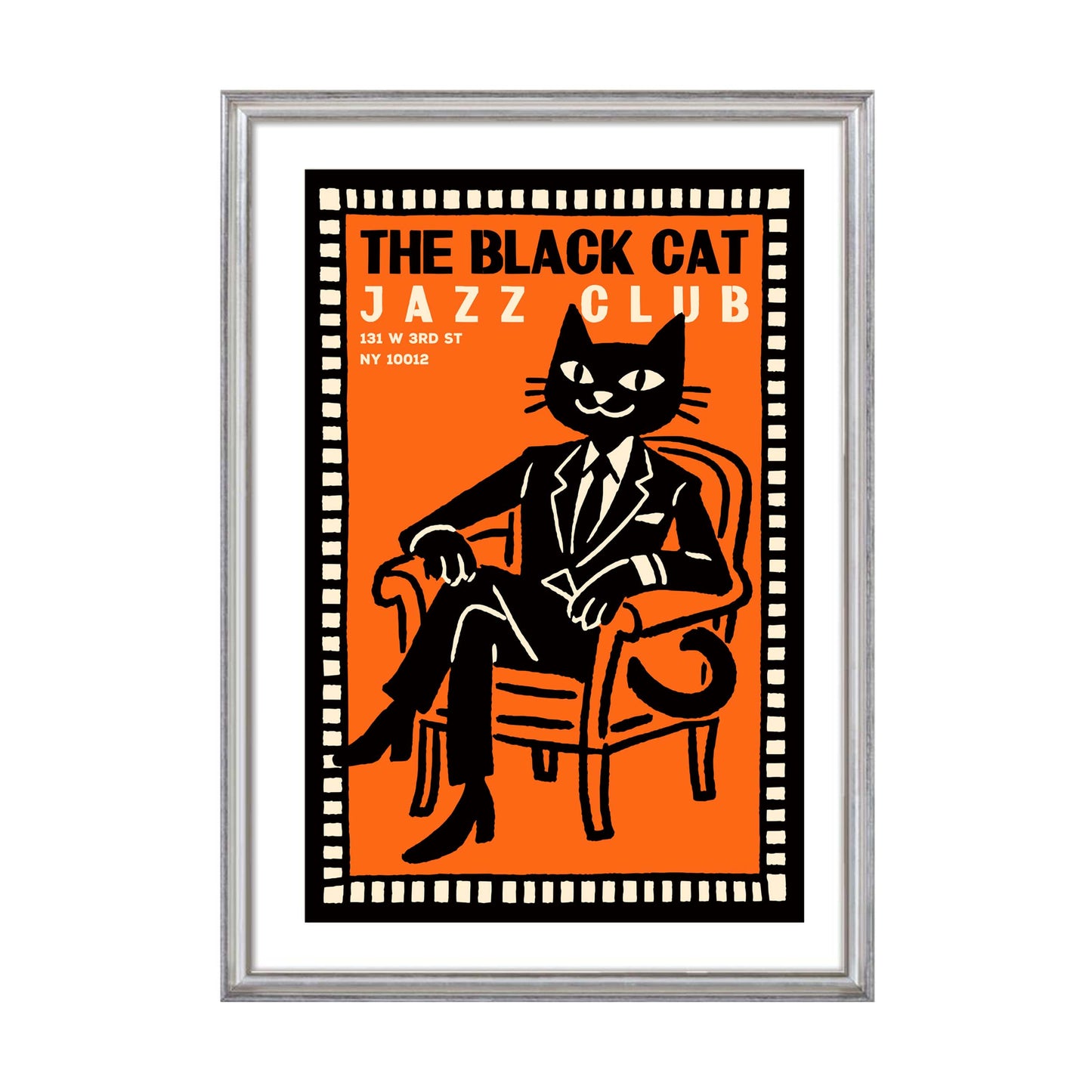 The Black Cat Jazz Club Poster Print