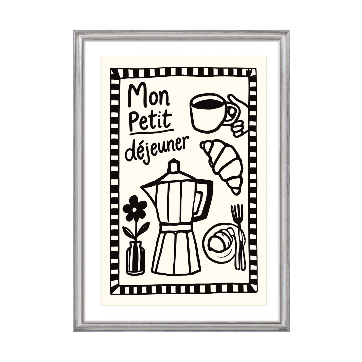 French Breakfast Coffee Poster Print
