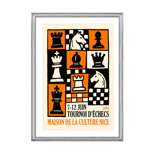 Chess Tournament Retro Poster Art Print