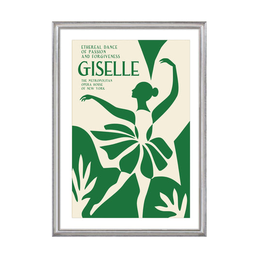 Green Giselle Ballet Art Deco Poster