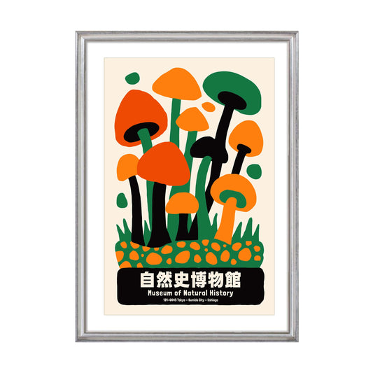 Japanese Fungi Poster Wall Art