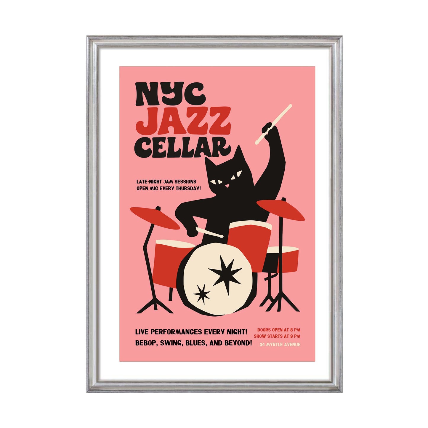 NYC Jazz Cellar Poster