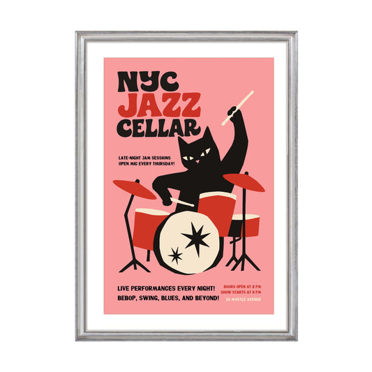 NYC Jazz Cellar Poster