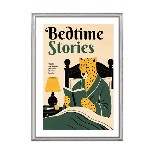 Cheetah Reading Print For Bedroom