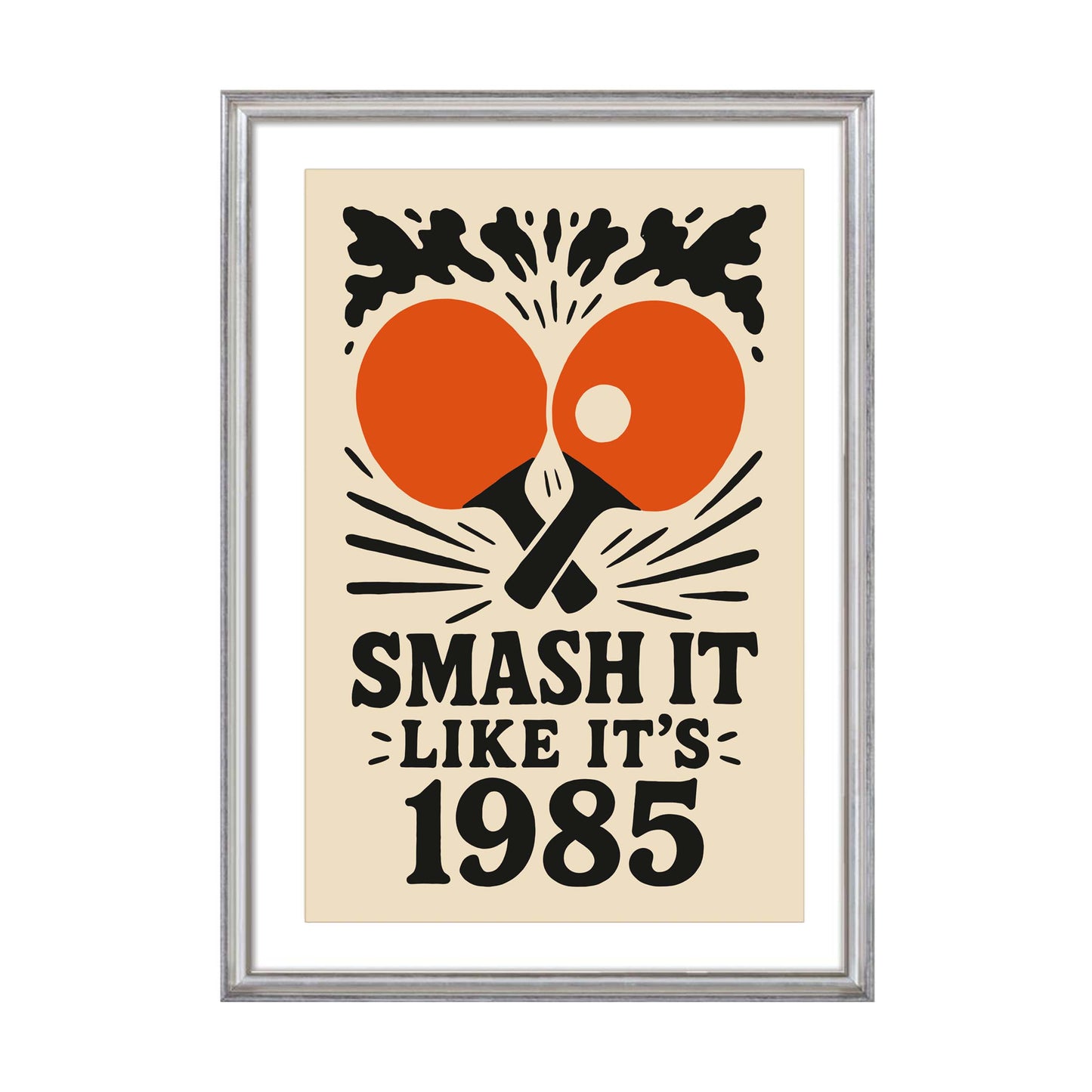 Table Tennis Retro Poster Print