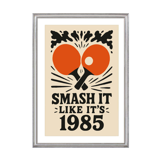 Table Tennis Retro Poster Print