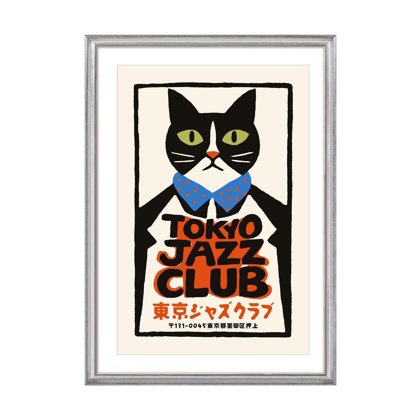 Tokyo Jazz Club Cat Wall Art