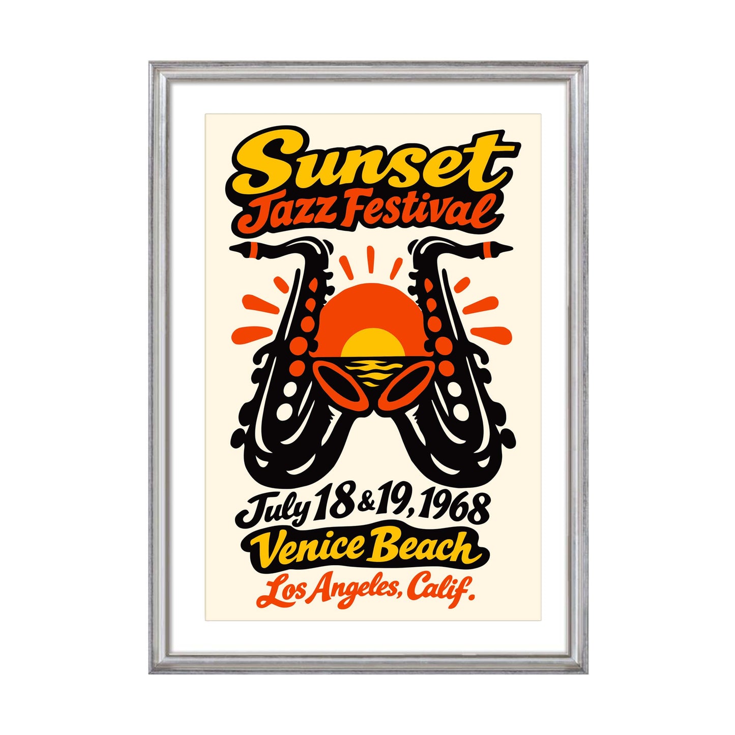Sunset Jazz Festival Poster Print