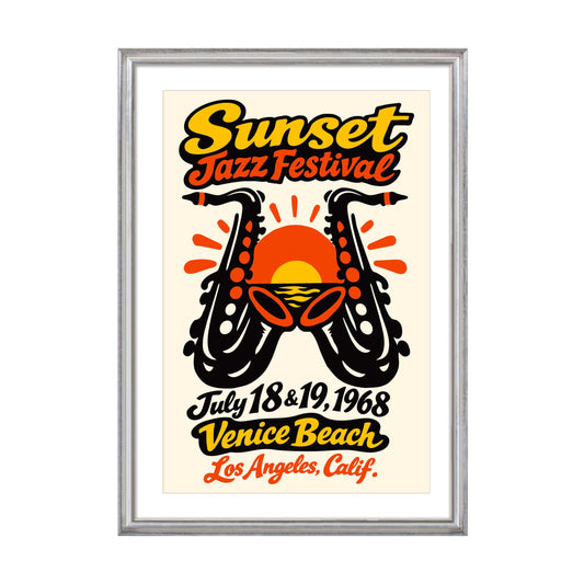 Sunset Jazz Festival Poster Print