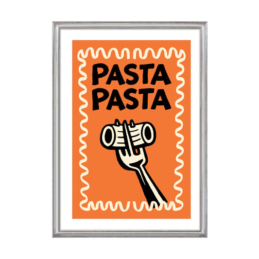 Pasta Pasta Kitchen Typography Poster