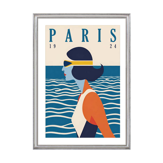 Paris Coastal Travel Poster Print
