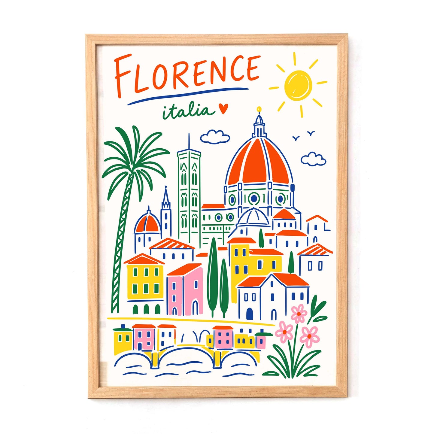 Florence Italy Cityscape Poster Print