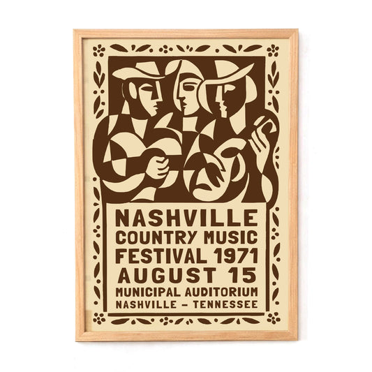 Nashville Country Folk Poster