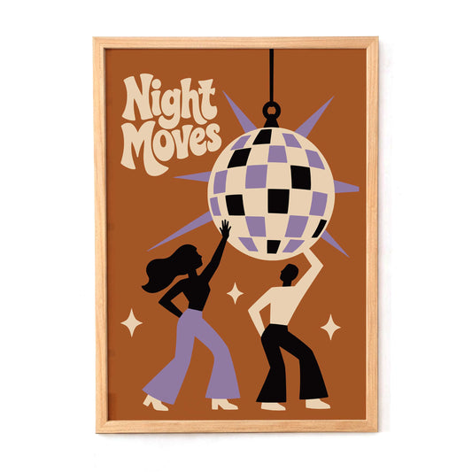 Night Moves Disco Poster Print