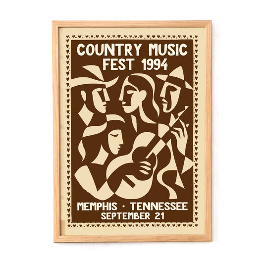Country Music Fest Poster Print