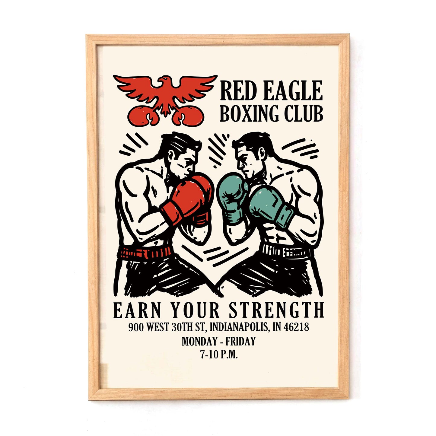 Boxing Club Vintage Poster