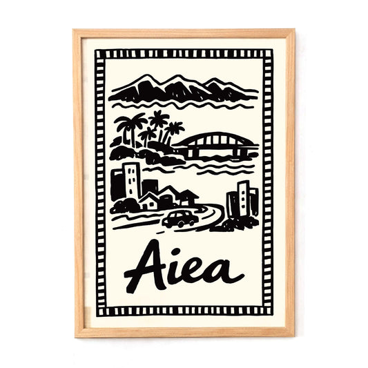 Aiea Hawaii Cityscape Poster Print