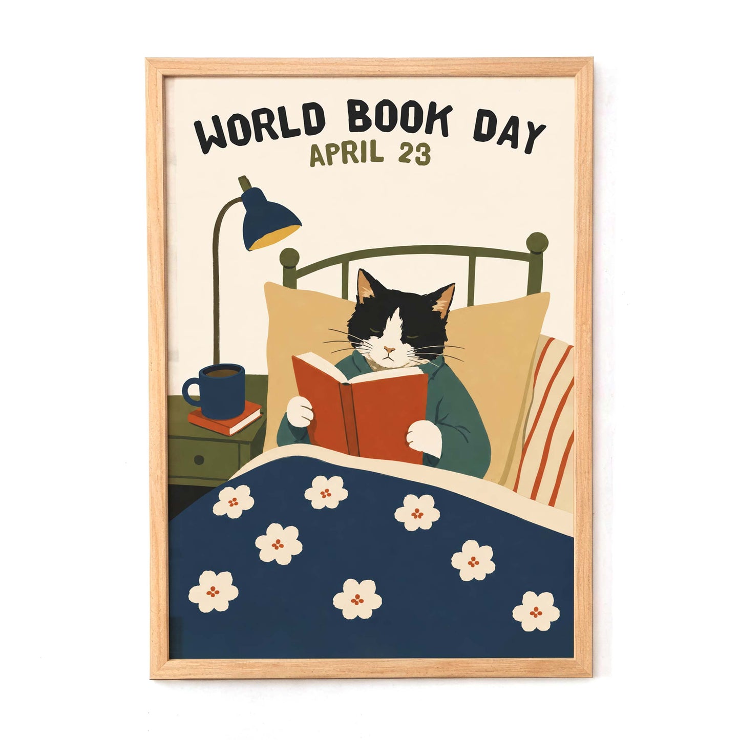 World Book Day Cat Print