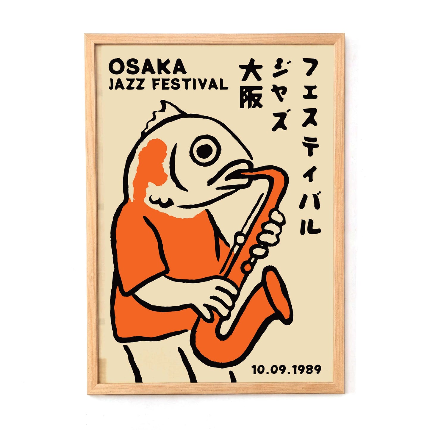 Osaka Jazz Festival Fish Poster Print