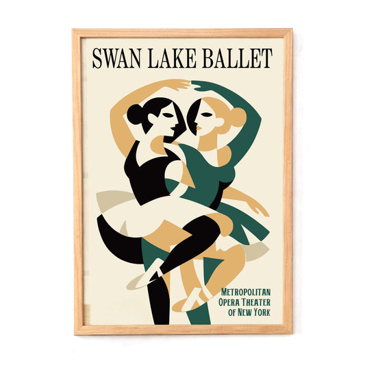 Swan Lake Duo Ballet Poster Art Print