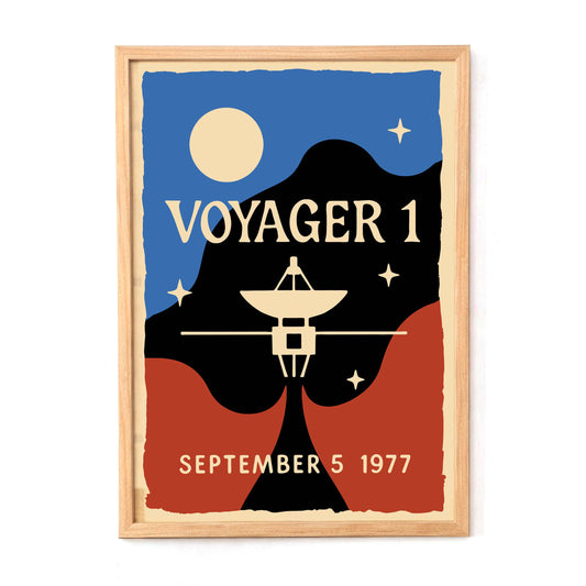 Voyager 1 Space Probe Poster
