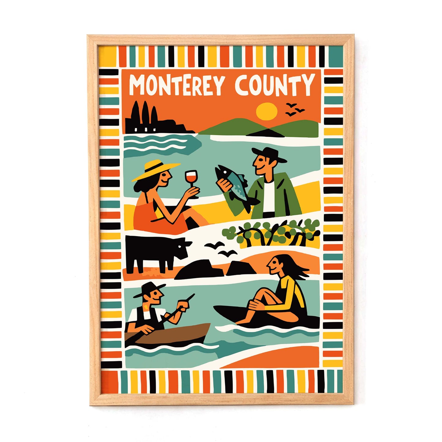 Monterey County California Travel Print